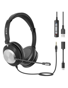 Auriculares Voistek 88C USB con micrófono y cancelación de ruido