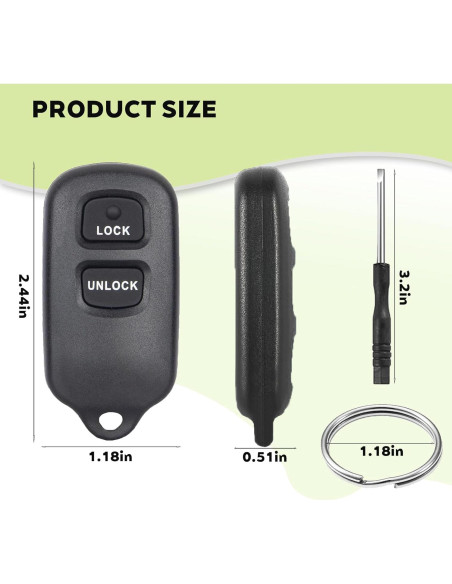 Funda de Llavero Toyota 3 Botones Reemplazo ABS Negro Funda de Llavero Toyota 3 Botones Reemplazo ABS Negro