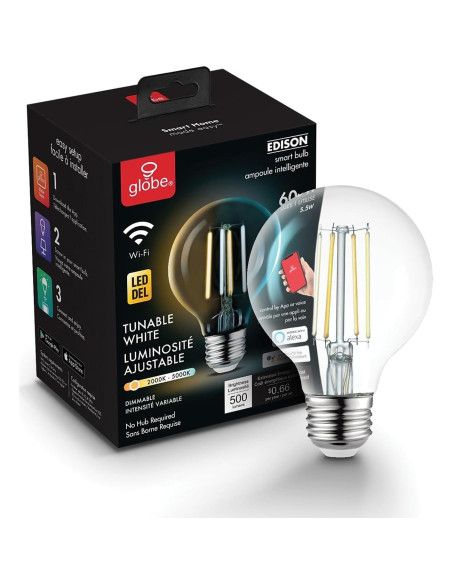 Bombilla LED Inteligente Globe Electric 5.5W E26 G25 Regulable Bombilla LED Inteligente Globe Electric 5.5W E26 G25 Regulable