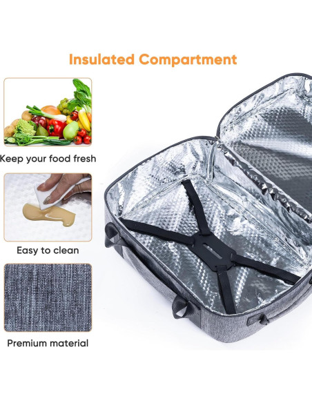 Bolsa de Transporte para Olla de Cocción Lenta BAGSPRITE 6-8 Qt Bolsa de Transporte para Olla de Cocción Lenta BAGSPRITE 6-8 Qt