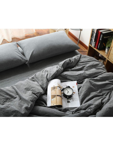 Funda de Edredón 100% Algodón F.Y.Dreams 152x203 cm Gris