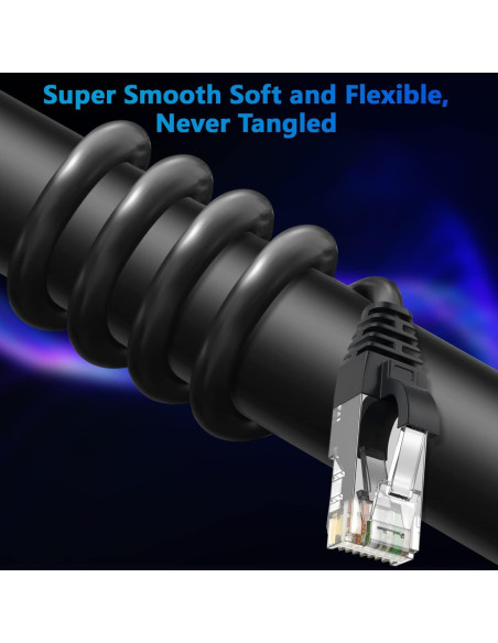 Cable Ethernet Cat 6 Adoreen 45.72m Negro RJ45 Flexible Cable Ethernet Cat 6 Adoreen 45.72m Negro RJ45 Flexible