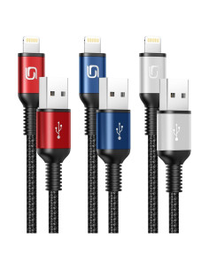 Cargador iPhone 10FT 3Pack MFi Cable USB-A a Lightning