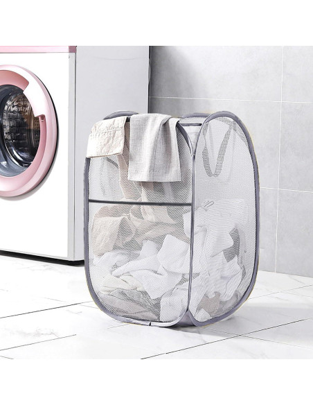 Cesta de Lavandería Plegable Larpur 21 Galones Gris Cesta de Lavandería Plegable Larpur 21 Galones Gris