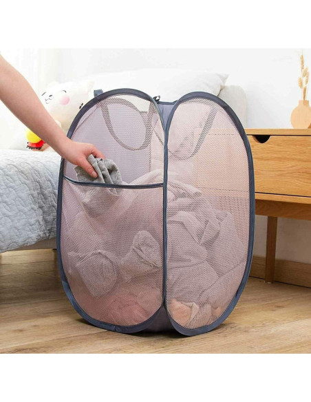 Cesta de Lavandería Plegable Larpur 21 Galones Gris Cesta de Lavandería Plegable Larpur 21 Galones Gris