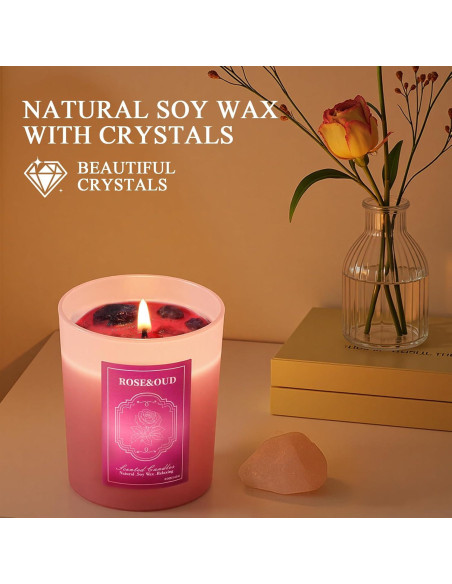 Set de 3 Velas Aromáticas de Soja LURNOFY 15Oz Lavanda/Vainilla/Rosa Set de 3 Velas Aromáticas de Soja LURNOFY 15Oz Lavanda/Vainilla/Rosa