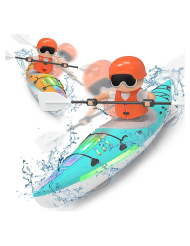 Kayak RC JOI MEW Azul con Luz LED para Niños 24.5x19cm
