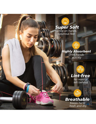 Toallas de Gimnasio HOMEXCEL 4 Piezas Microfibra 64x38 cm