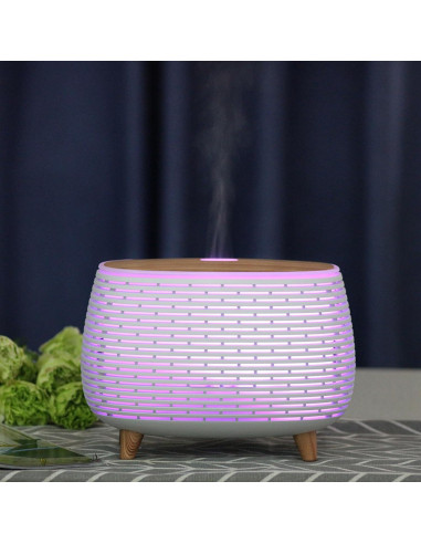 Difusor de Aceite Esencial APOMATOT 400ml con Bluetooth y Luz LED