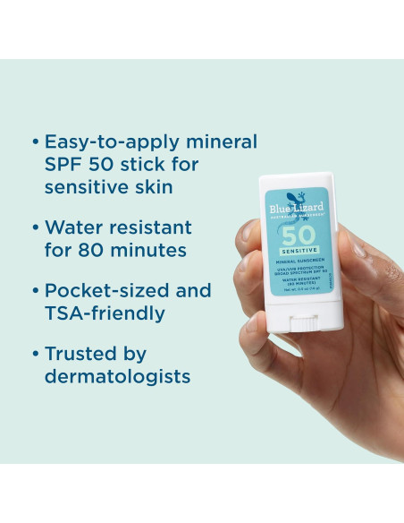 Barra Solar Mineral Blue Lizard SPF 50+ Piel Sensible 14g Barra Solar Mineral Blue Lizard SPF 50+ Piel Sensible 14g