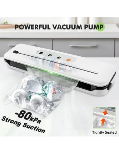 Máquina Selladora al Vacío Toprime VS6611, 80kPa, Blanco