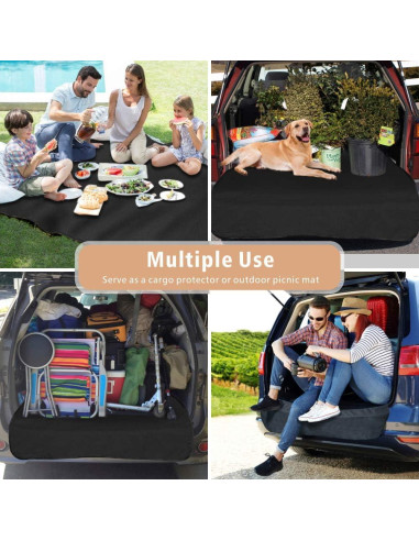 Forro de Carga para Perros F-color Grande Negro 139.7x236.2cm