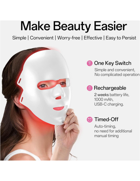 Máscara Facial de Luz Roja Facego P06 - 7 Colores, 288 Perlas Máscara Facial de Luz Roja Facego P06 - 7 Colores, 288 Perlas