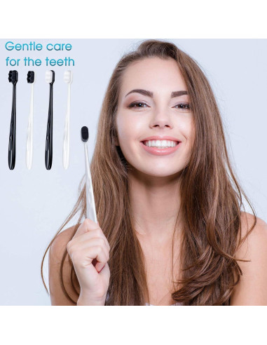 20 Piezas Cepillos de Dientes Extra Suave Patelai con Cerdas de Carbón