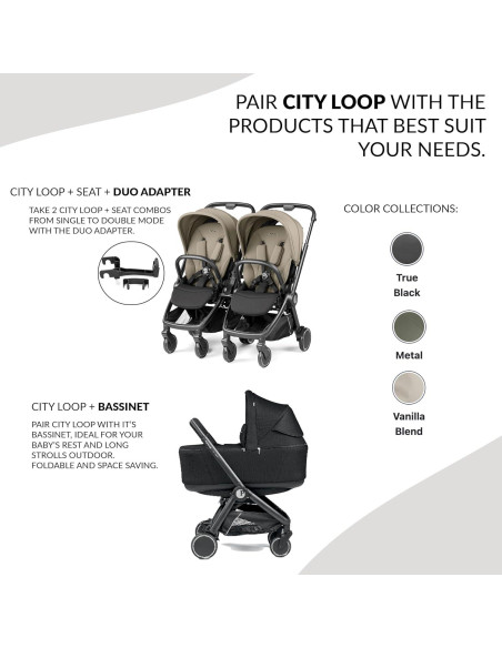 Cochecito Peg Perego City Loop Plegable 5.7 kg Negro Cochecito Peg Perego City Loop Plegable 5.7 kg Negro