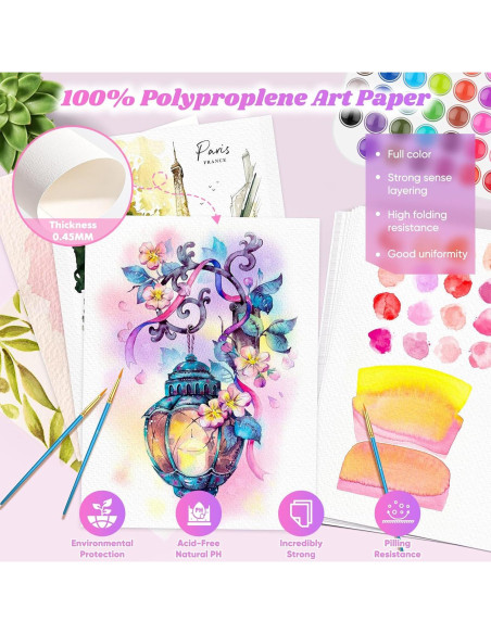 Papel Acuarela Donyang 128 Hojas 8.5x11" 300gsm Papel Acuarela Donyang 128 Hojas 8.5x11" 300gsm