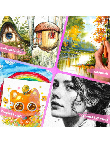 Papel Acuarela Donyang 128 Hojas 8.5x11" 300gsm