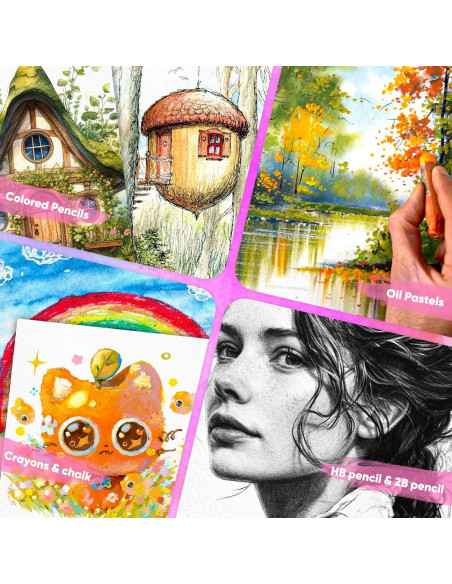 Papel Acuarela Donyang 128 Hojas 8.5x11" 300gsm Papel Acuarela Donyang 128 Hojas 8.5x11" 300gsm