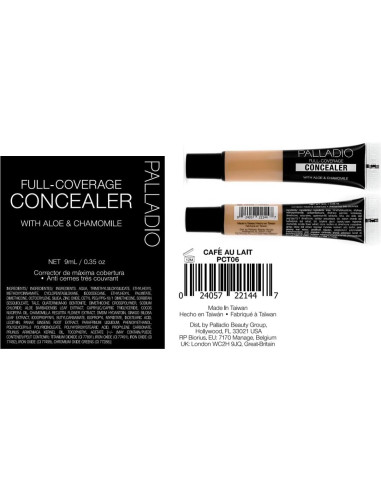 Corrector de Maquillaje Palladio - Cobertura Total 9.92g