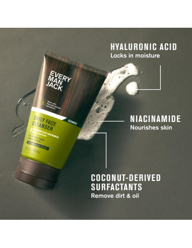 Conjunto de Cuidado Facial Every Man Jack - Hidratación y Limpieza