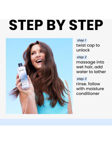 Champú Kenra Moisture 299 ml | Hidratación y Brillo | Cabello Normal a Seco