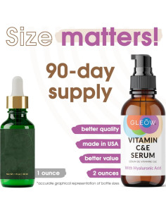 Suero Facial GLEOW Vitamina C y Ácido Hialurónico 56.7ml 2