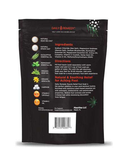 Remojo para Pies Aliviador de Músculos Daily Remedy 0.45 kg Remojo para Pies Aliviador de Músculos Daily Remedy 0.45 kg