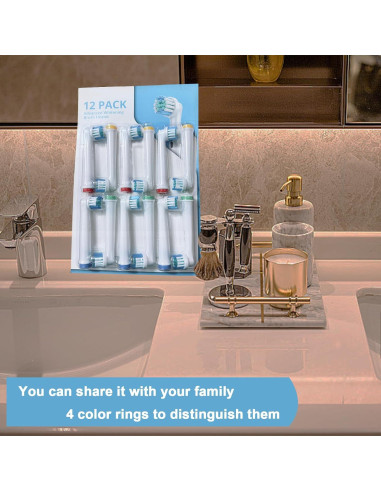 Cabezas de Repuesto Oral B Braun - Paquete 12 Suaves 3D White