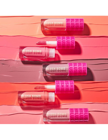 Rubor Líquido Revolution Beauty Blush Bomb Coral Salvaje 4.4 ml