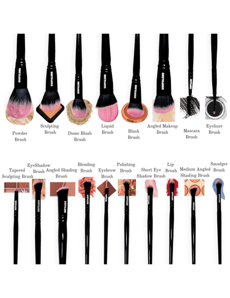 Juego de Pinceles de Maquillaje Vegano SHOPiiLAND 18 Piezas Juego de Pinceles de Maquillaje Vegano SHOPiiLAND 18 Piezas