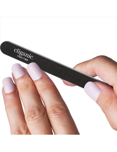Juego de 12 Limadoras de Uñas Cliganic 180/240 Grano Lavables