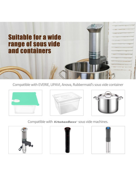 Soporte Ajustable Sous Vide KitchenBoss BK300 para Olla 5.67-6.25 cm Soporte Ajustable Sous Vide KitchenBoss BK300 para Olla 5.67-6.25 cm
