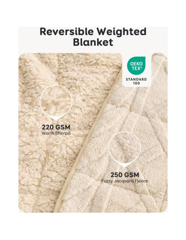 Manta con peso Sivio 152x203 cm 6.8 kg Sherpa Jacquard