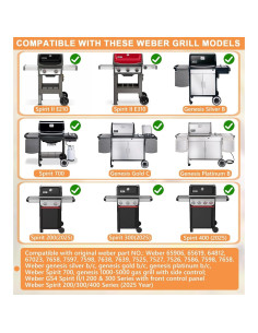 Placa de Plancha de Hierro Fundido PETKAO para Weber 7658 2