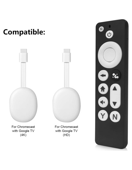 Control Remoto de Voz Qzanyee para Chromecast 4K Nieve Control Remoto de Voz Qzanyee para Chromecast 4K Nieve