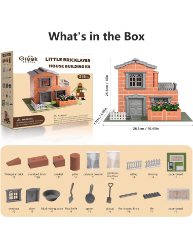 Kit de Construcción Mini Casa Ciencia Griega 1.42 kg 8 años