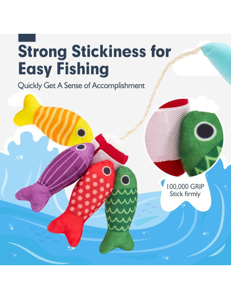 Juego de Pesca Montessori Hahaland con 22 Piezas y Tapete Juego de Pesca Montessori Hahaland con 22 Piezas y Tapete