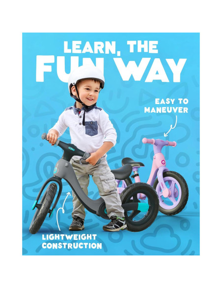 Bicicleta de Equilibrio Plegable Rideo 12" para Niños 3-5 Años Bicicleta de Equilibrio Plegable Rideo 12" para Niños 3-5 Años