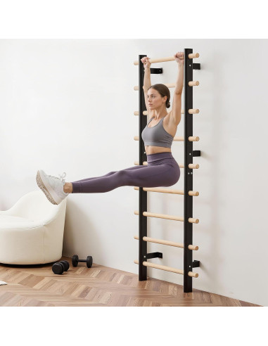 Escalera Sueca VEVOR 9 Niveles 150 kg Madera y Acero