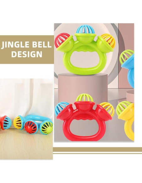 BESTonZON 3PCS Campanas de Mano para Bebés y Niños BESTonZON 3PCS Campanas de Mano para Bebés y Niños