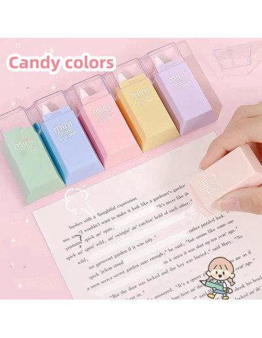 Cinta Correctora LOPURO 6Pcs Pastel 5mm Aplicador Ergonómico