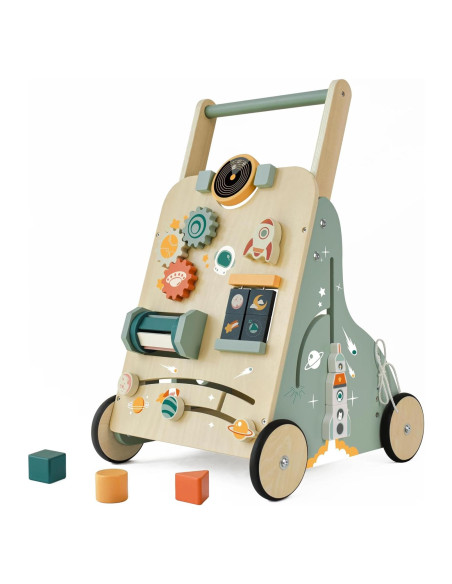 Andador de Madera Ajustable Montessori Cohete 50.8-55.9 cm Andador de Madera Ajustable Montessori Cohete 50.8-55.9 cm