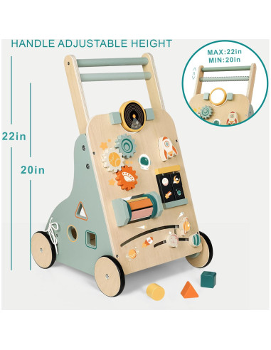 Andador de Madera Ajustable Montessori Cohete 50.8-55.9 cm