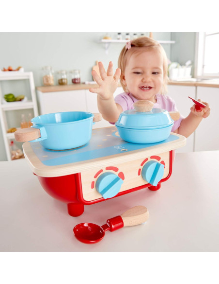 Juego de Cocina de Madera Hape E3170 | 6 Piezas para Niños Juego de Cocina de Madera Hape E3170 | 6 Piezas para Niños
