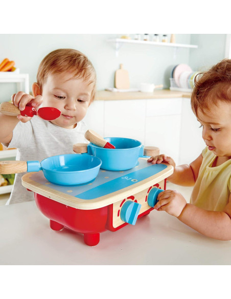 Juego de Cocina de Madera Hape E3170 | 6 Piezas para Niños Juego de Cocina de Madera Hape E3170 | 6 Piezas para Niños