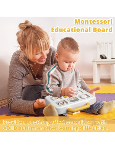 Cubo de Actividades Montessori SOCBTNSO 6 en 1 para Bebés