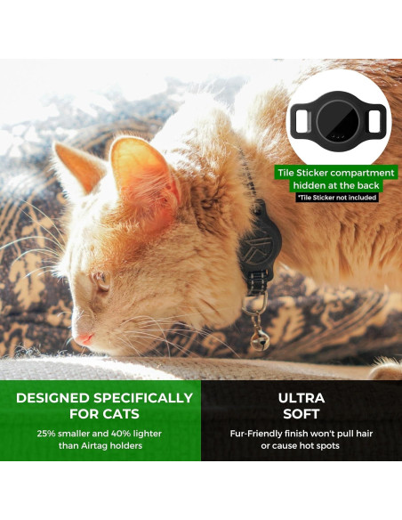 Collar para Gato Kitty Kompass con Soporte de Etiqueta Tile Negro Collar para Gato Kitty Kompass con Soporte de Etiqueta Tile Negro