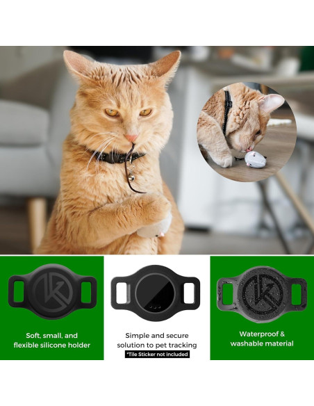 Collar para Gato Kitty Kompass con Soporte de Etiqueta Tile Negro Collar para Gato Kitty Kompass con Soporte de Etiqueta Tile Negro