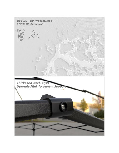 Carpa Pop Up Garvee 3.05x3.05m Blanca Resistente al Agua