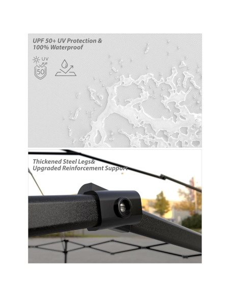 Carpa Pop Up Garvee 3.05x3.05m Blanca Resistente al Agua Carpa Pop Up Garvee 3.05x3.05m Blanca Resistente al Agua
